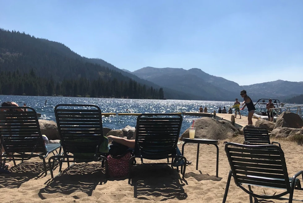 People on the beach view