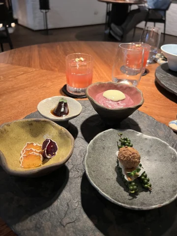 A picture of food served on a plate.