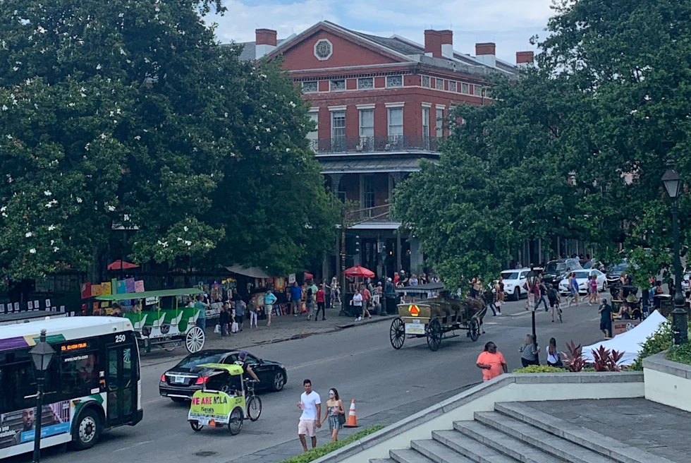 People roaming on the New Orleans street