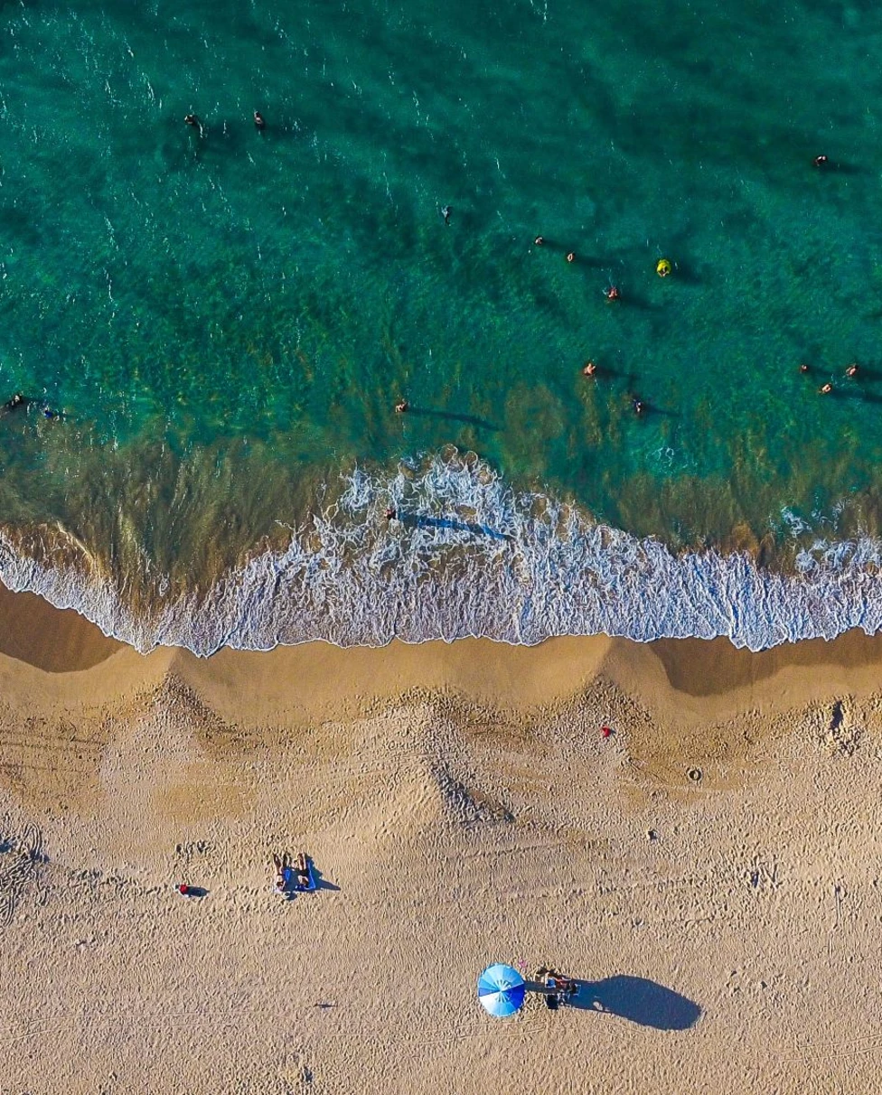 Aerial pic of the beach. 