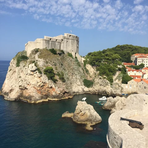 Dubrovnik cliffs and costal line. 