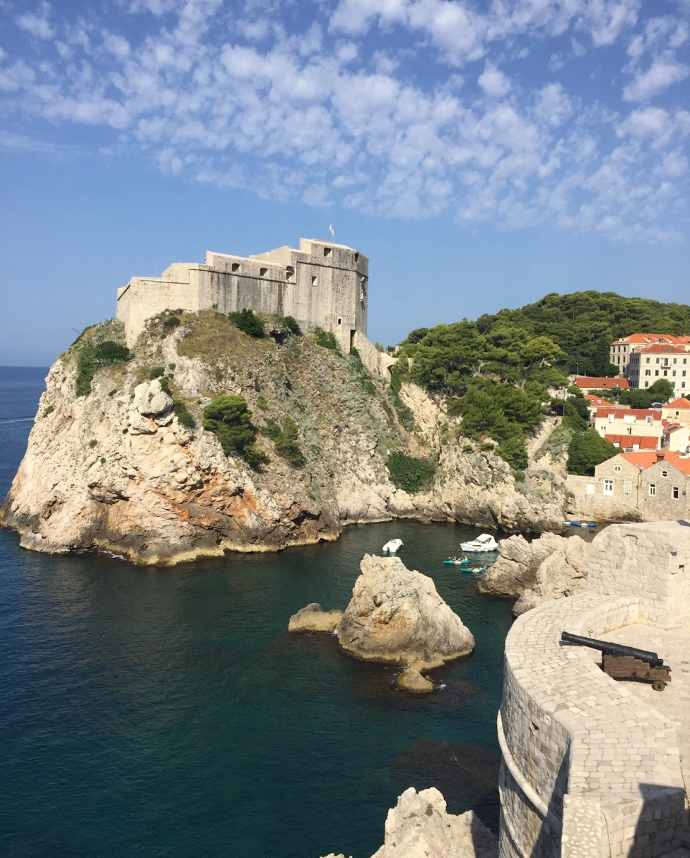 Dubrovnik cliffs and costal line. 