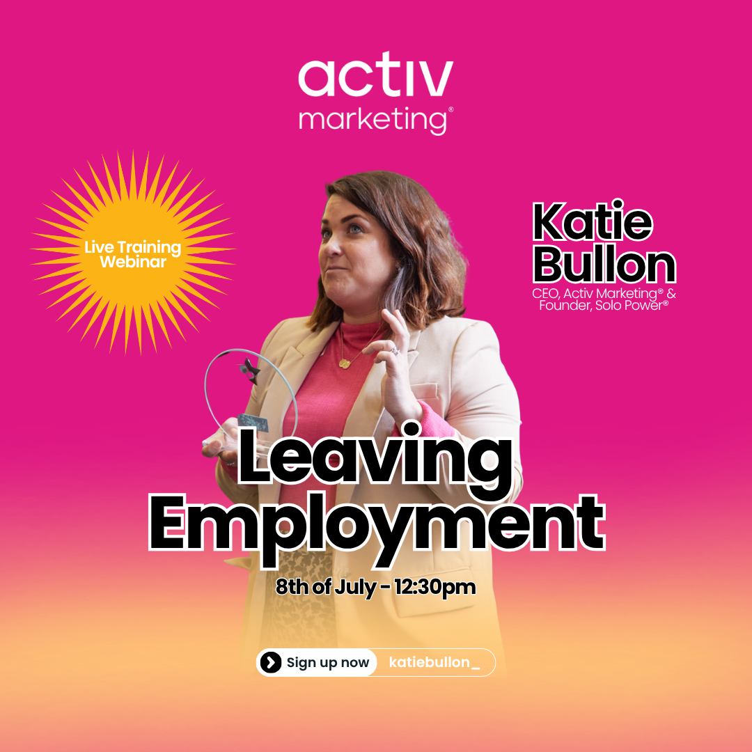 Free Webinar: Leaving Employment as a Marketer