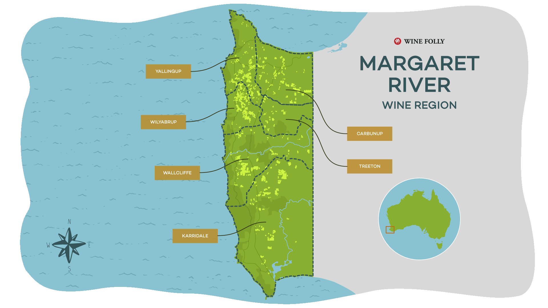 Wineries Margaret River Map