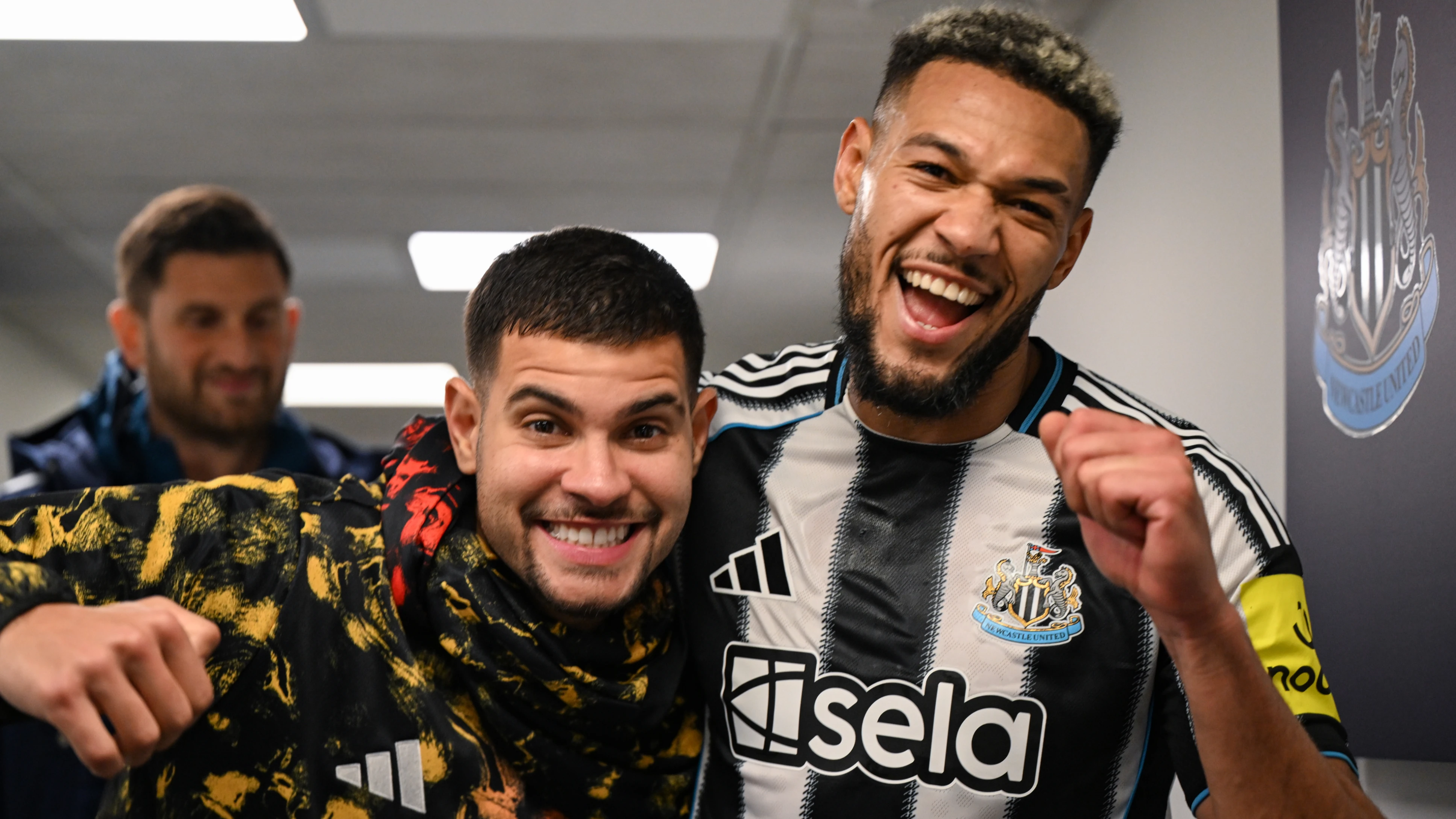 The Brazilian boys celebrate