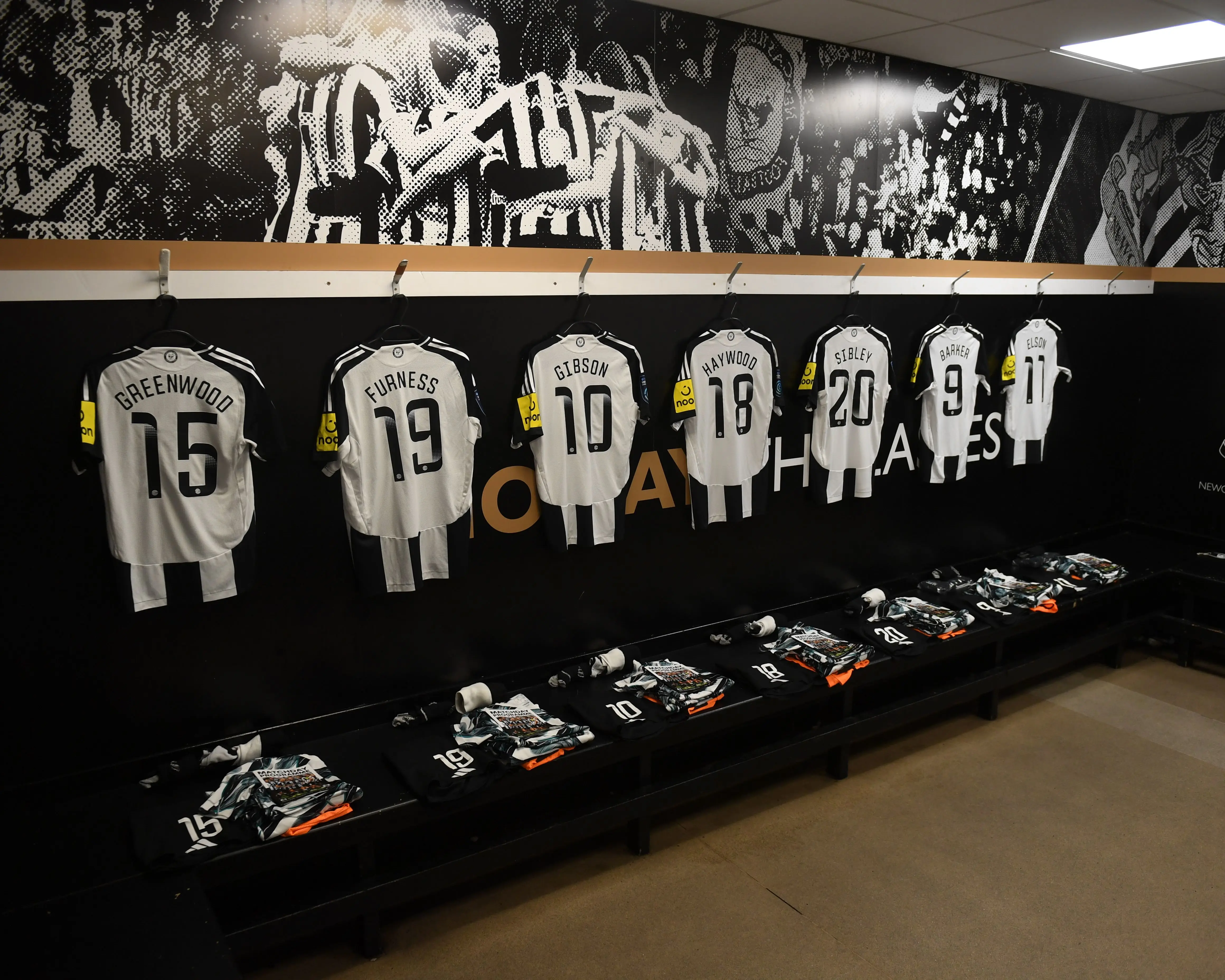 Newcastle United Women's home dressing room