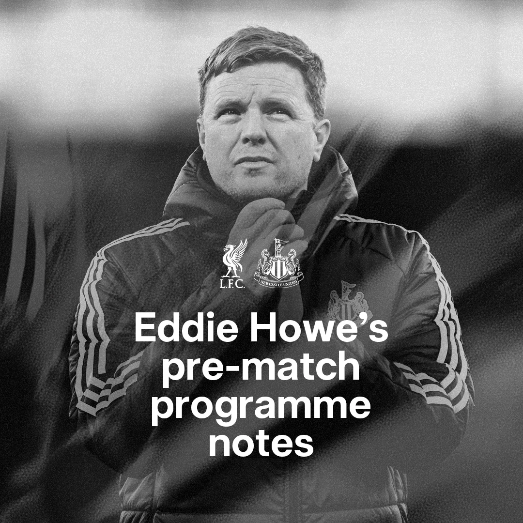 Eddie Howe Programme Notes - Image