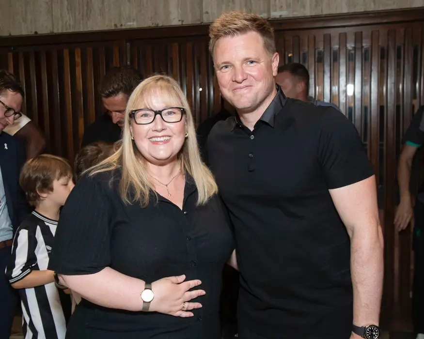 Coun Karen Kilgour and Eddie Howe