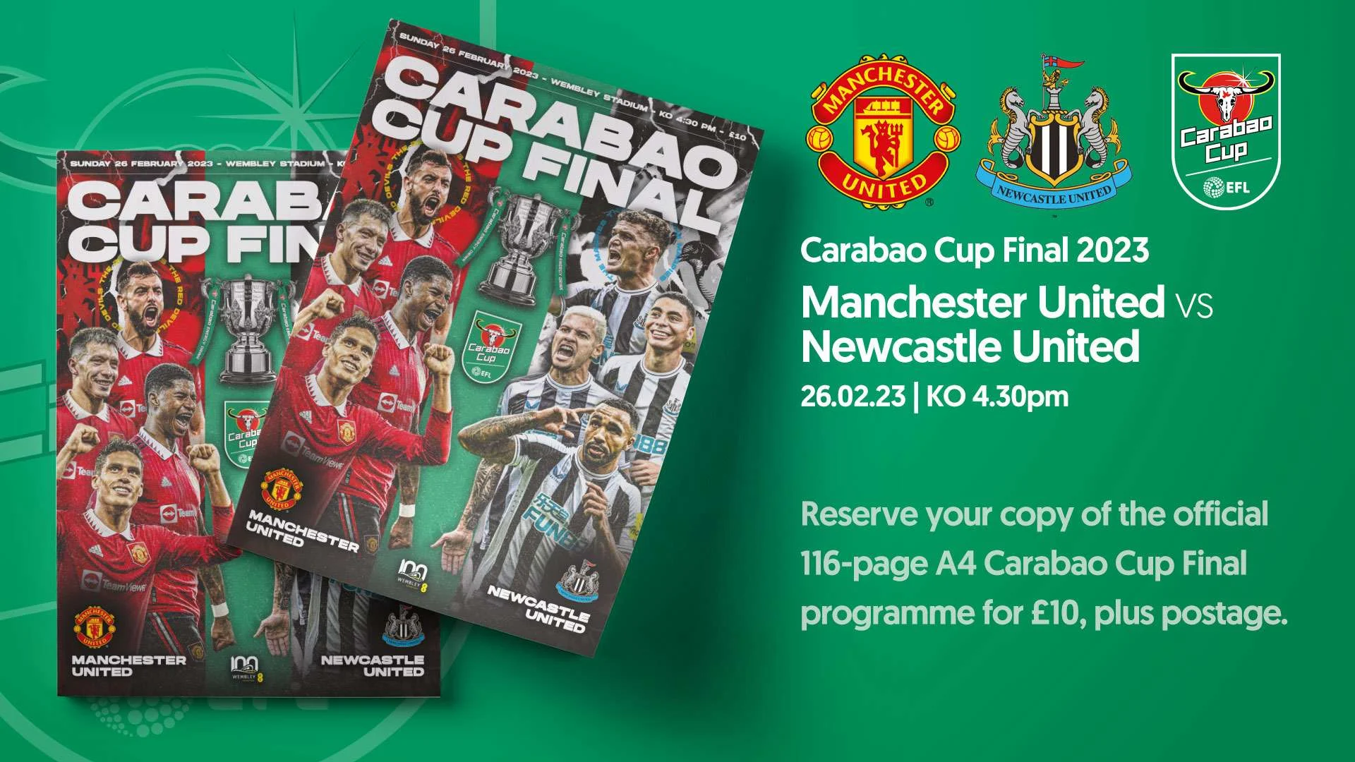 Official Carabao Cup final programme on sale now Newcastle United Official Carabao Cup final programme on sale now Newcastle United