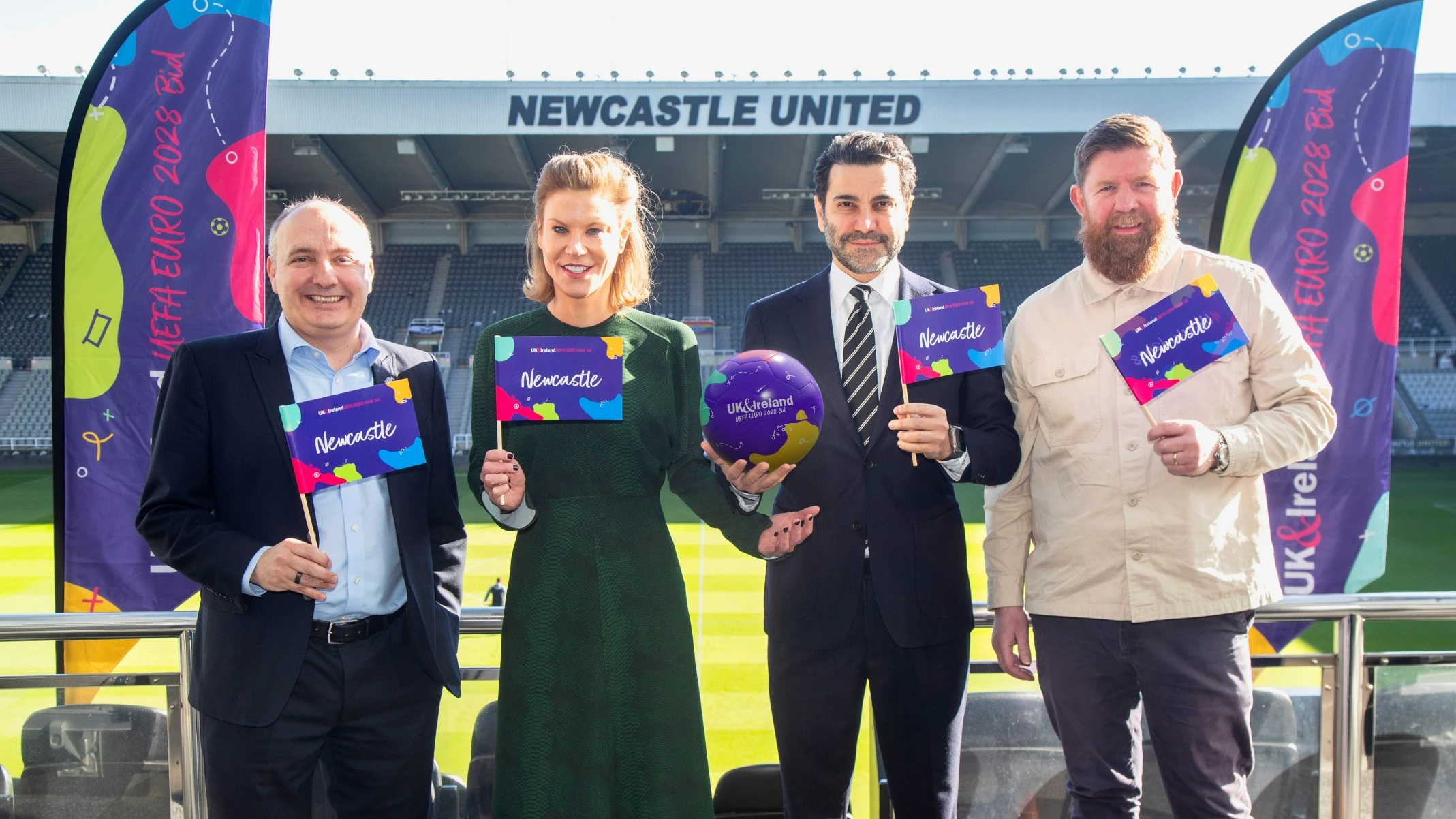 20230413-darren-eales-newcastle-united-ceo-amanda-staveley-newcastle-united-co-owner-mehrdad-ghodoussi-newcastle-united-co-owner-and-jim-mawdsley-events-and-culture-newcastle-city-council