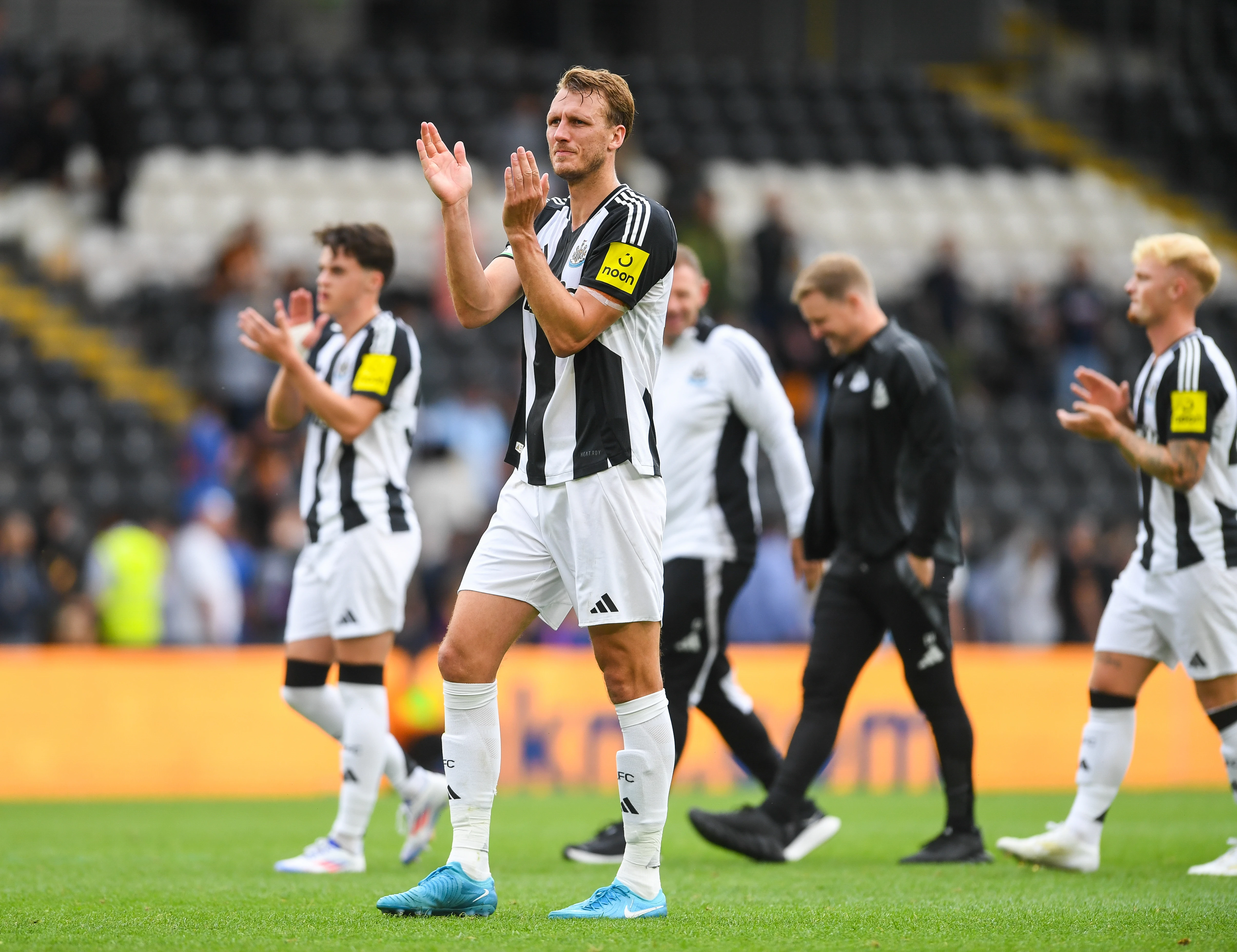 Dan Burn applauds fans