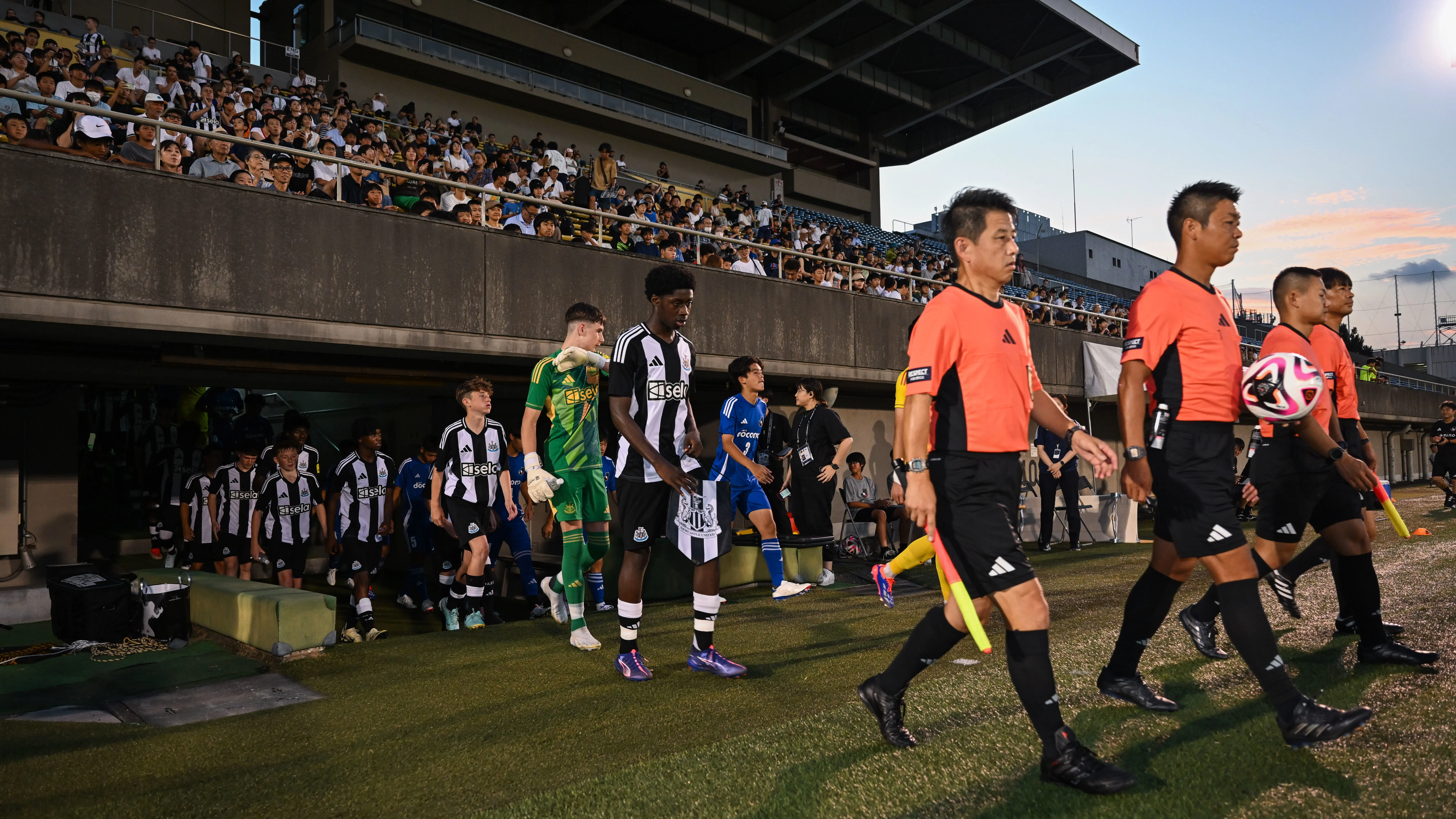 Newcastle United's under-15s take to the field in Japan