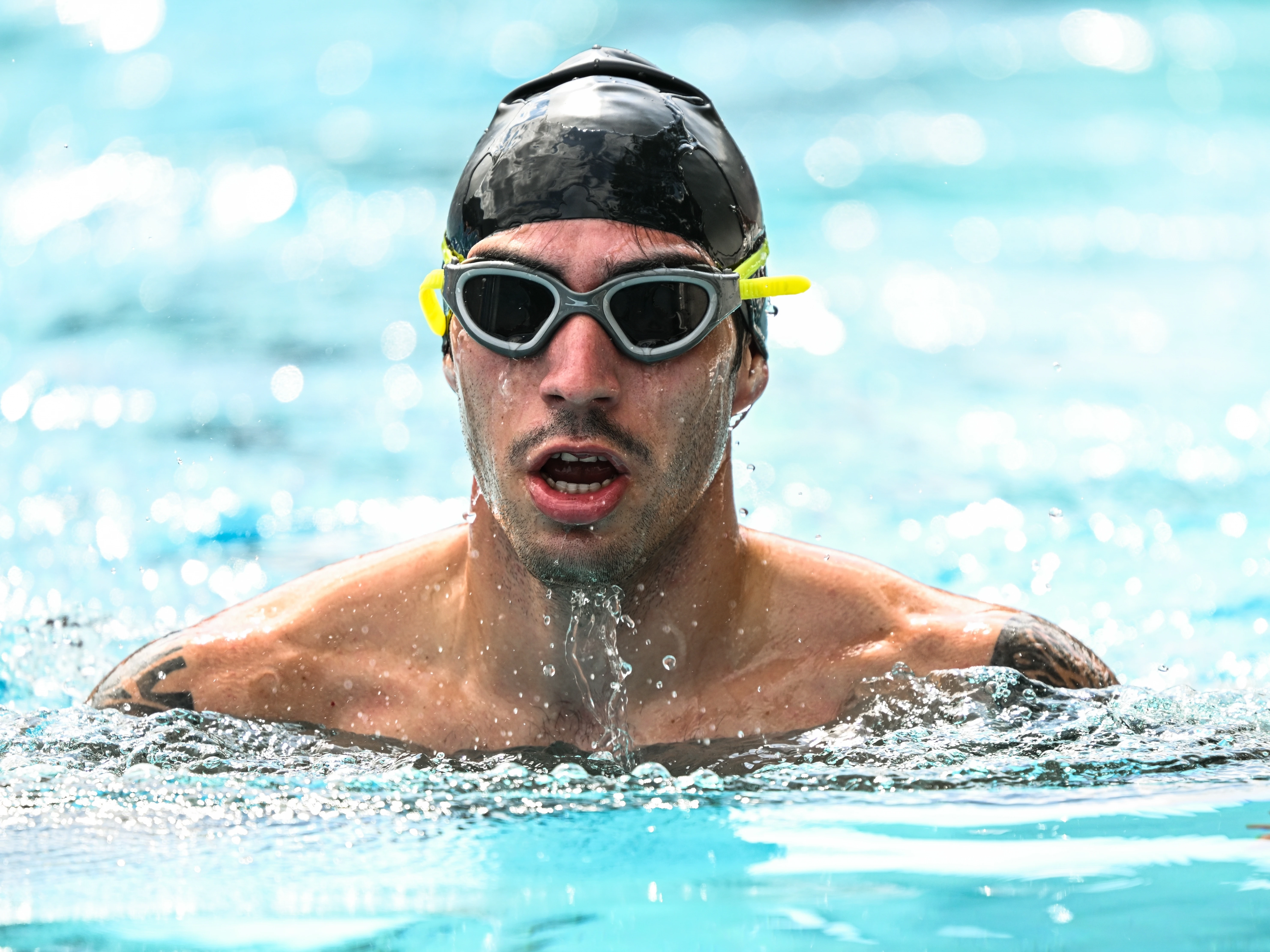 Sandro Tonali swimming