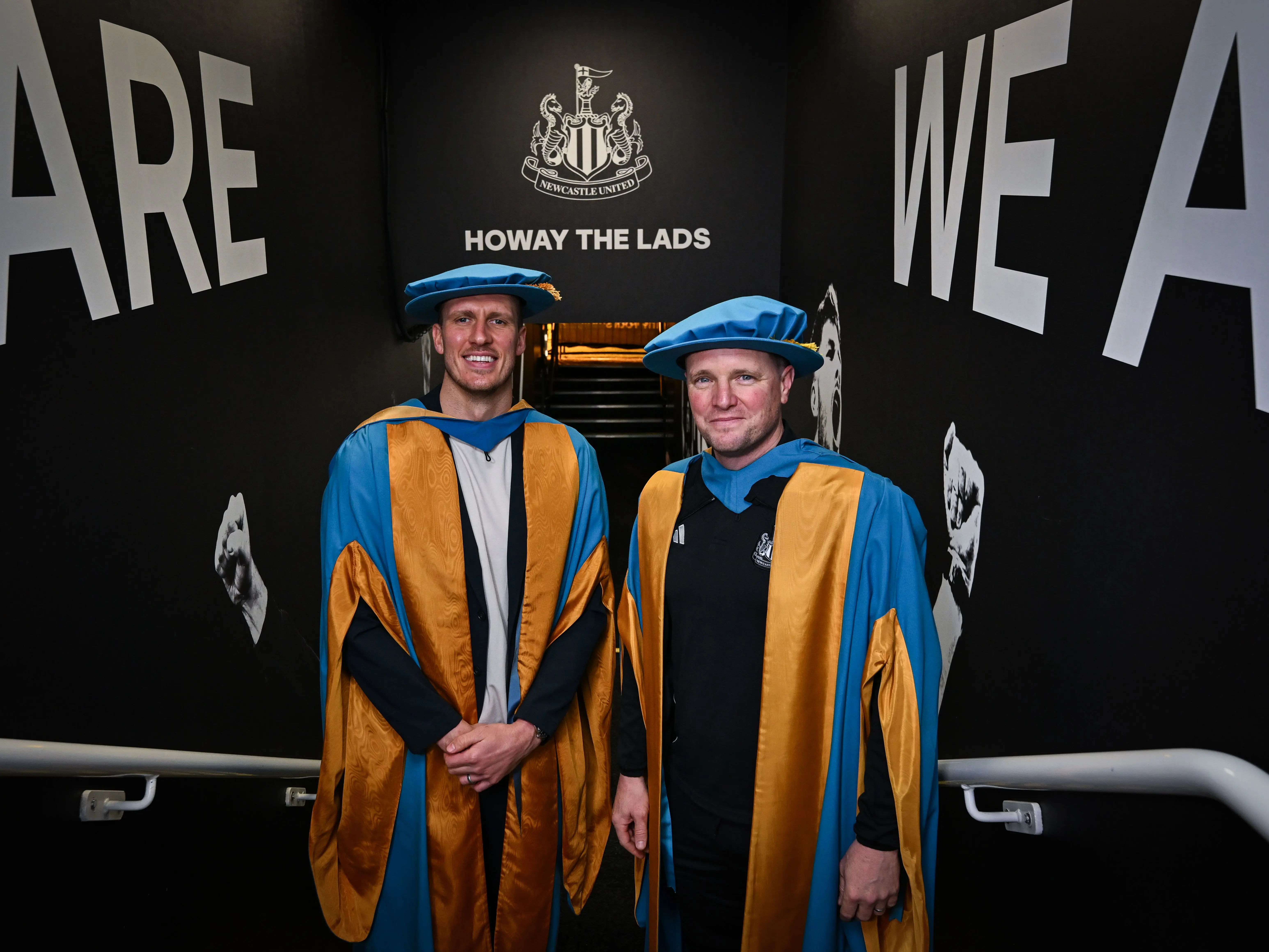 Dan Burn and Eddie Howe