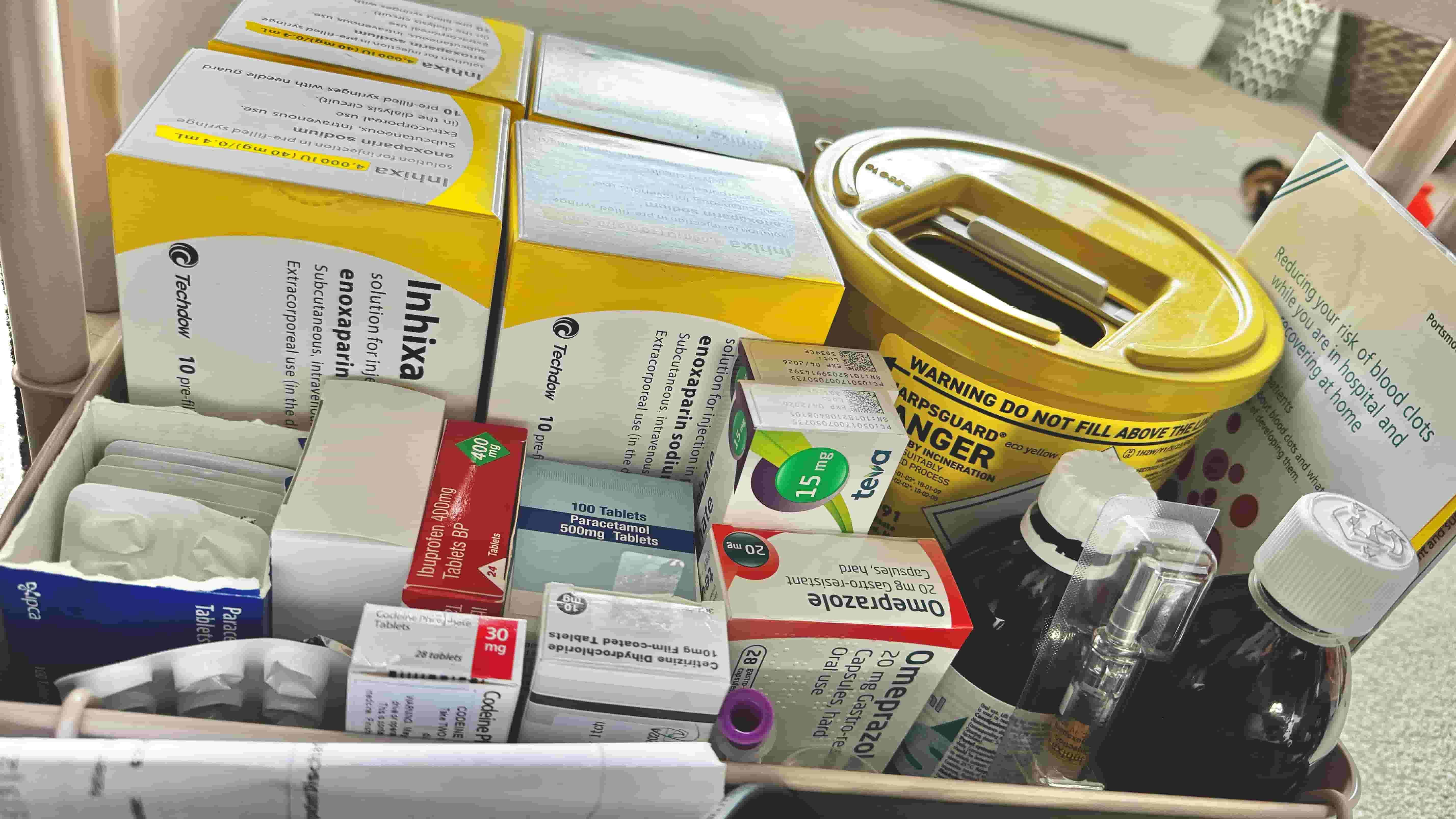 Above: 1 of my meds shelves