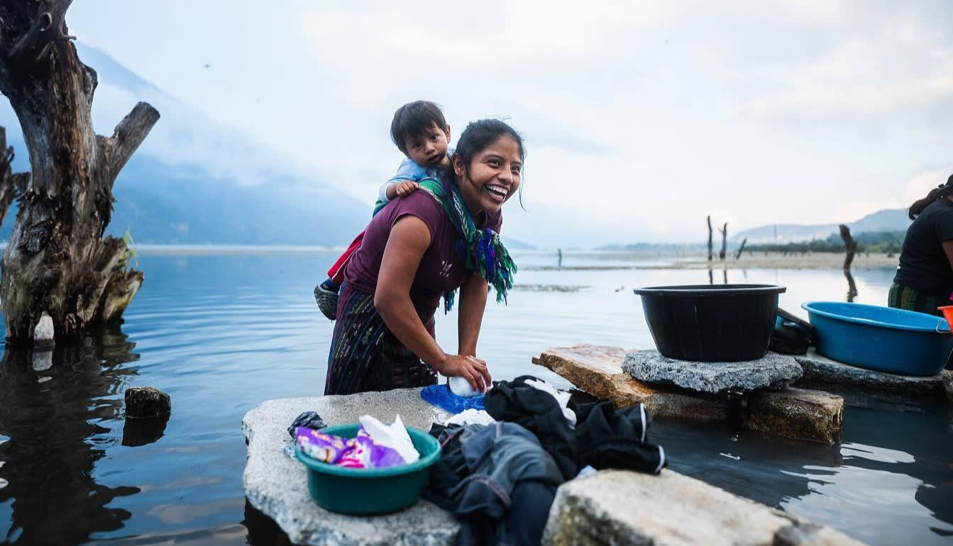 The picture shows the Agua Sana project in Guatemala. Restoring a treasured lake and improving health.
This project provides clean drinking water by significantly reducing pollution in Lake Atitlán - a vital water source for the local population - through innovative greywater treatment.