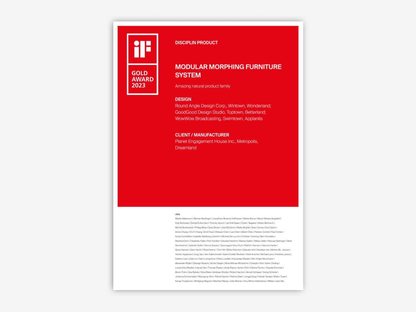 Myif iF Design - iF Design Award - Benefits for Winners