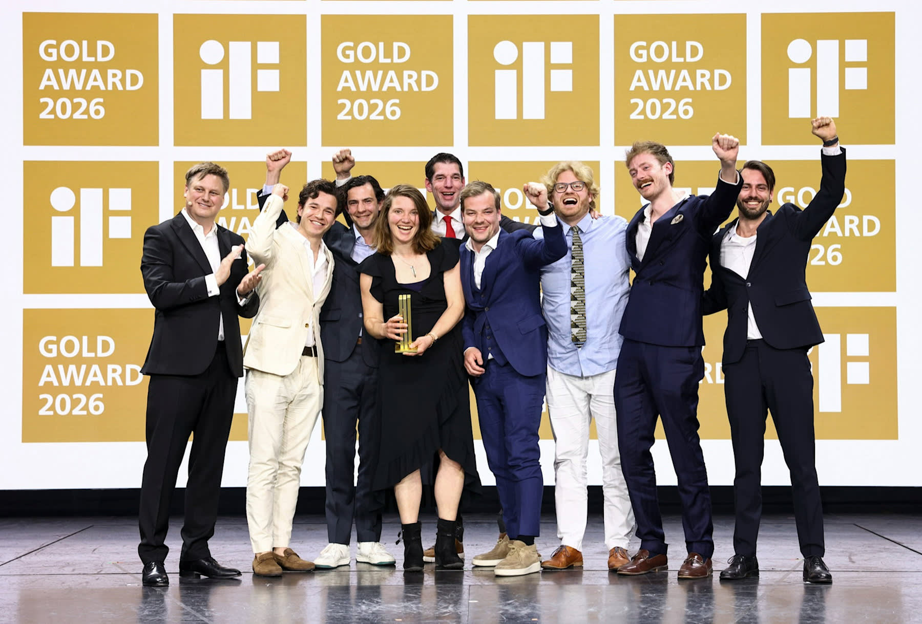 Gold Award Winners 2026 are celebrating their great success in the audience at the iF Design Award Night in Berlin.