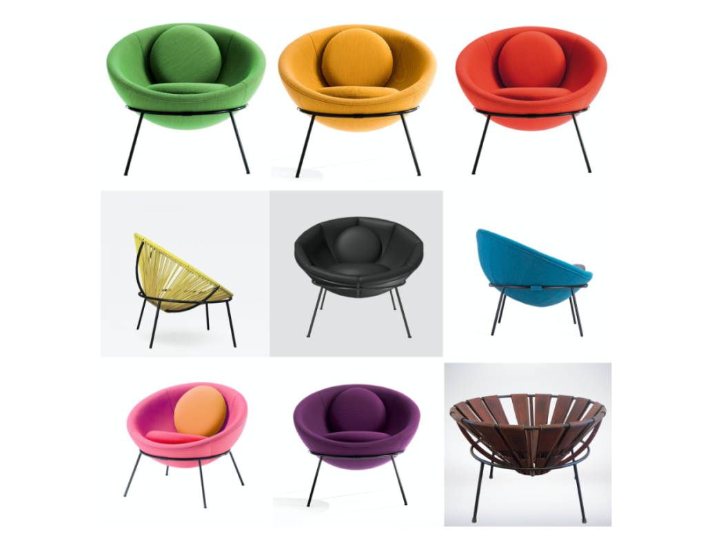 iF Design - iF Magazine: Bowl Chair variations by Lina Bo Bardi.