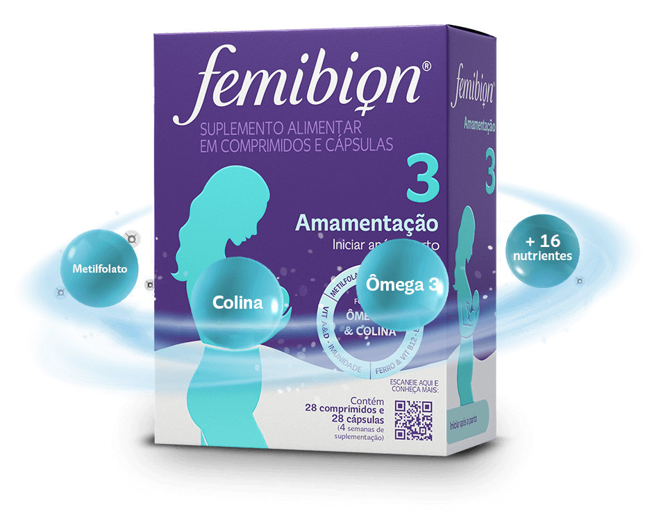 Pacote Multivitamínico Femibion 3 Para Mulheres na Fase de Amamentação