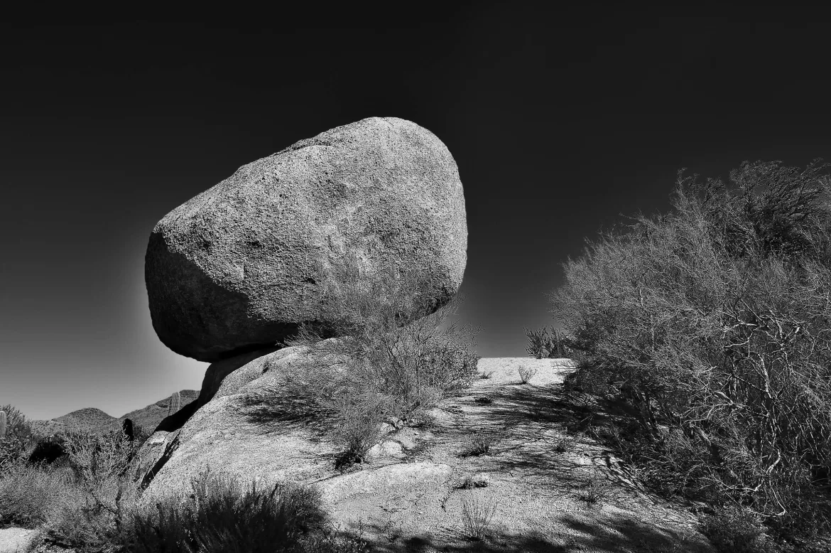 balanced boulder, carefree, arizona