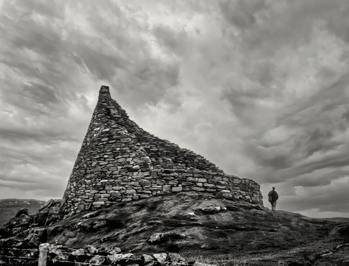 closeup, broch, isle of lewis, outer hebrides