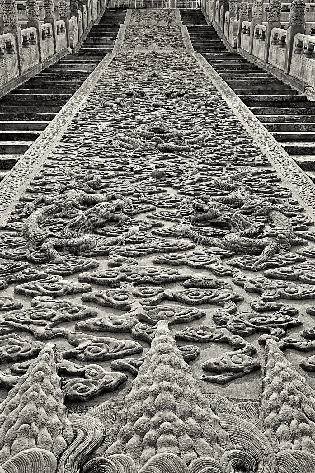 one piece marble stairway ramp, forbidden city