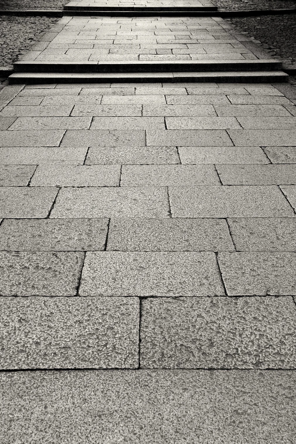 granite paving and steps