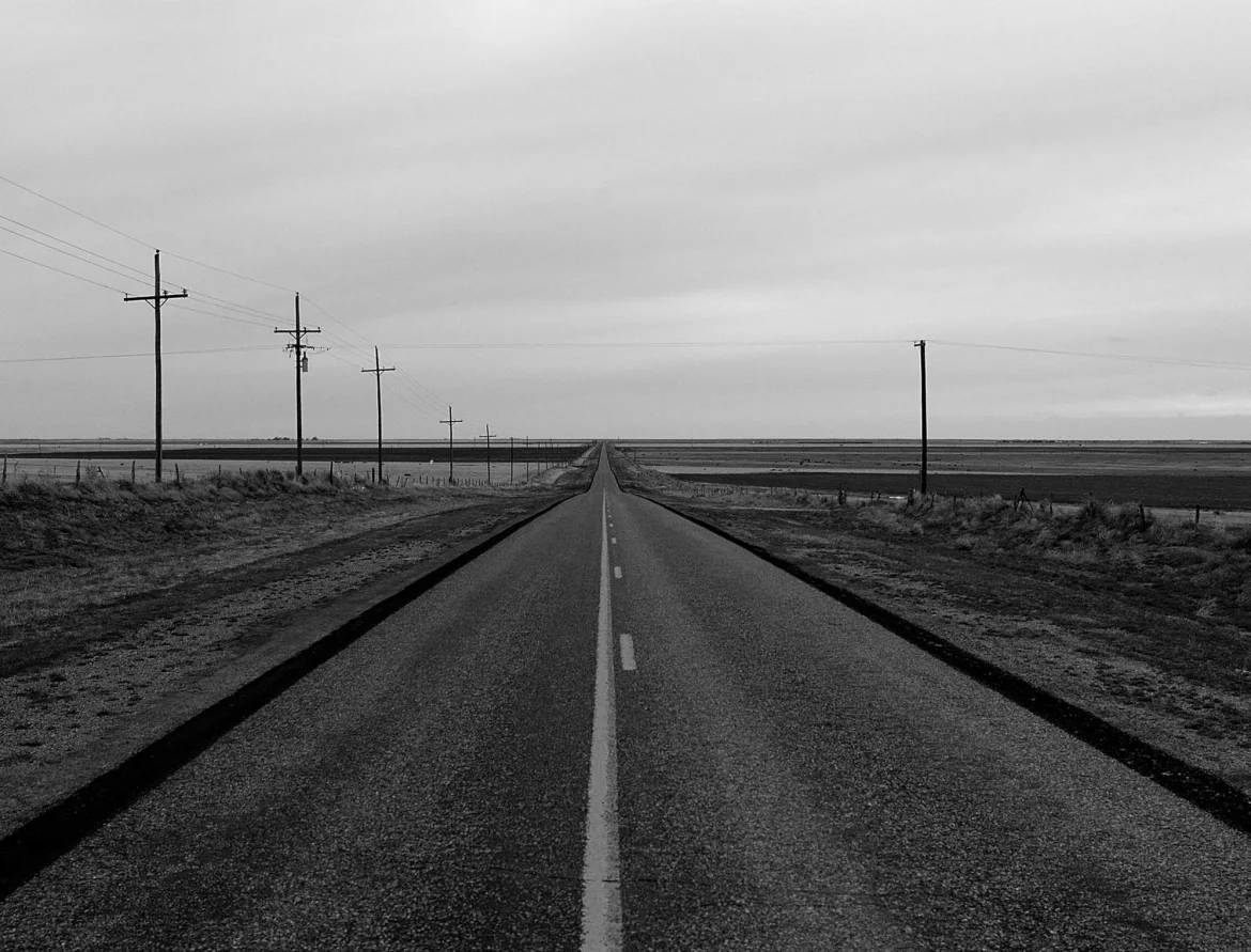 county road, high plains of texas