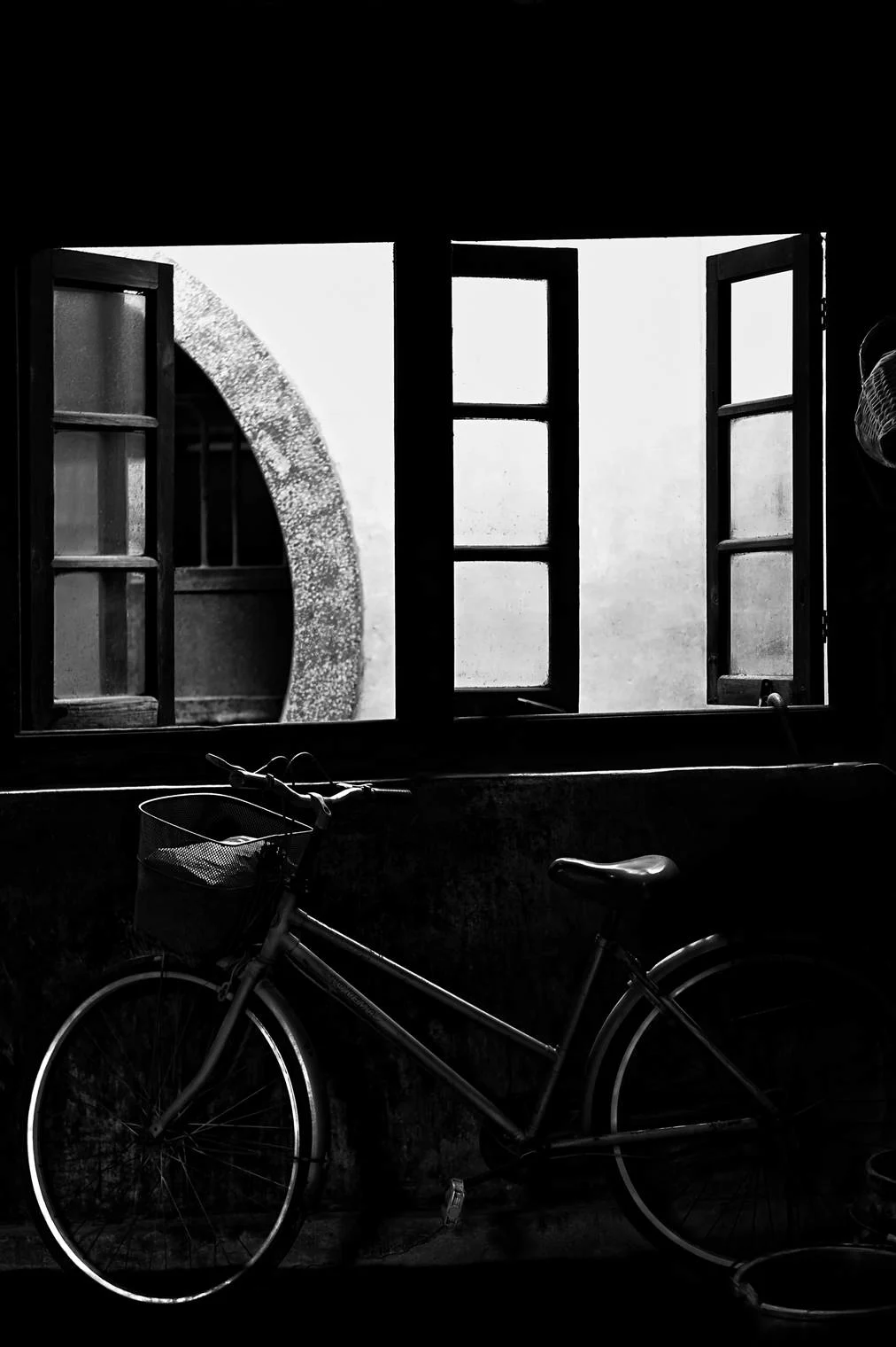 bicycle and window