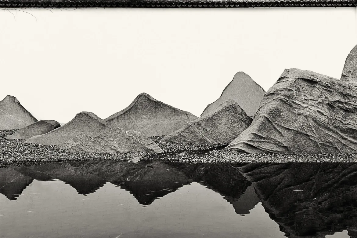 granite landscape, suzhou museum of art