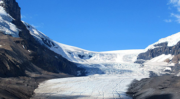 Wandel over de Athabasca Glacier