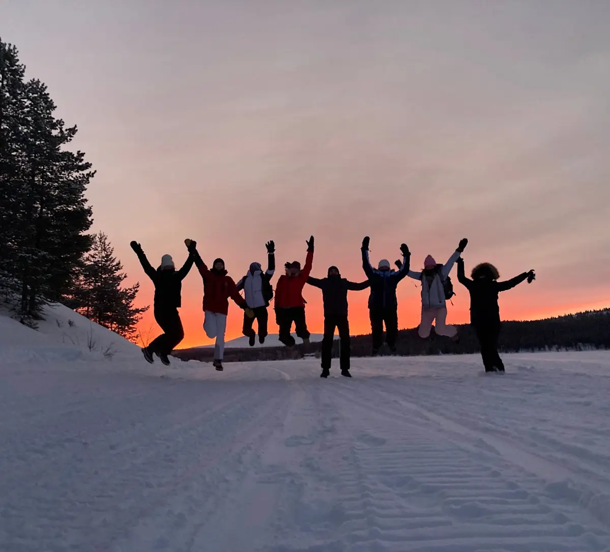 Groepsfoto jump