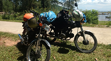 Samen op de moto over de Hai Van pass