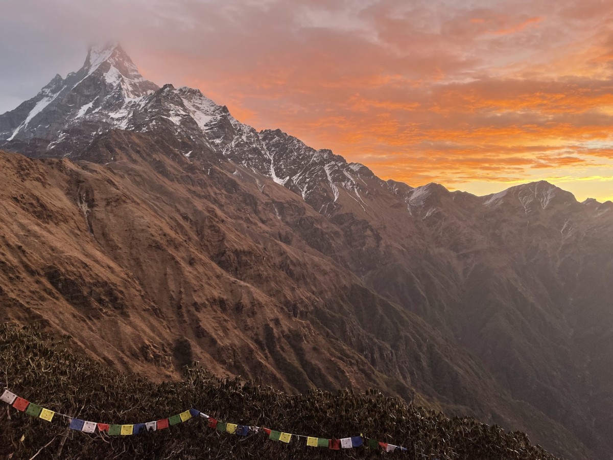 Zonsondergang Nepal