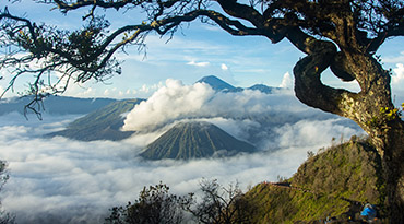 De vulkaan Mt. Bromo bij zonsopgang bezoeken