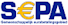 Logo van SEPA – Single Euro Payments Area, Europese standaard voor grensoverschrijdende bankoverschrijvingen in euro