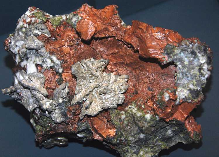 Copper and silver Mesoproterozoic 105-106 Ga Adventure Mine Ontonagon County Upper Peninsula of Michigan USA 16691572374