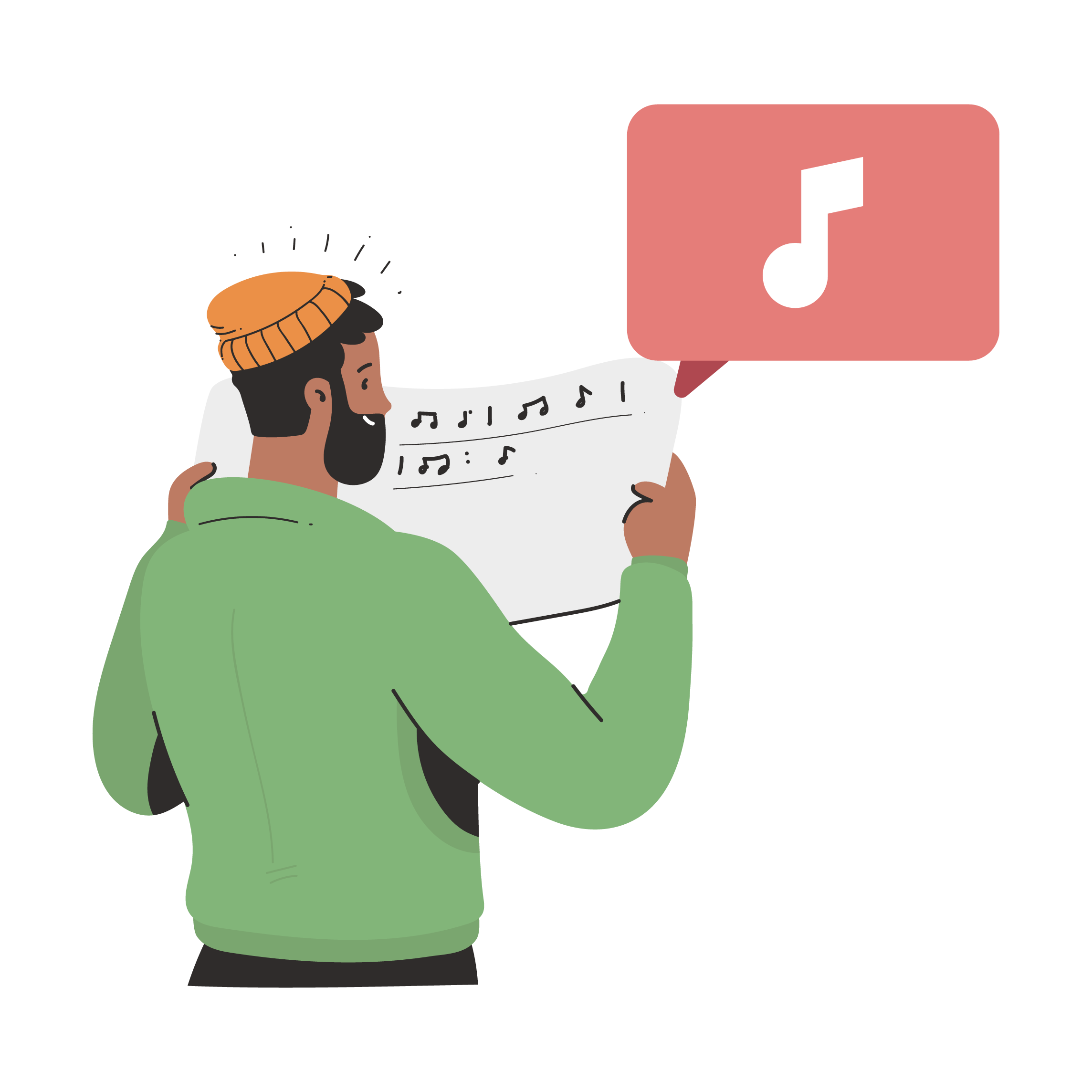 music notes, read, study, man, person, character, people, music notes@2x