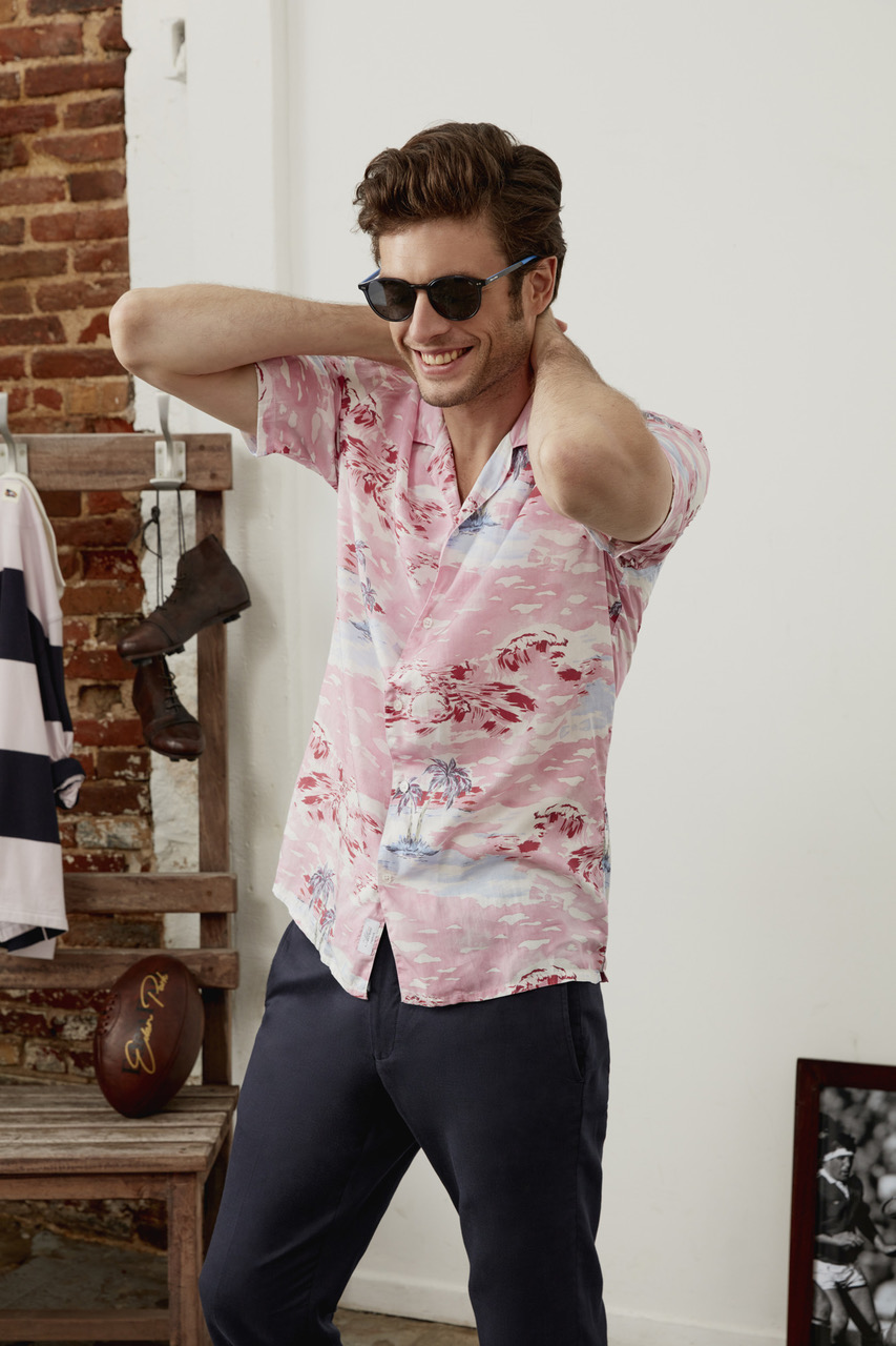 Eden Park man in pink shirt