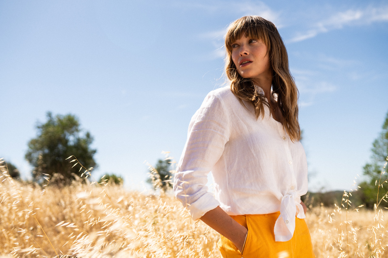 Saint James women in white shirt