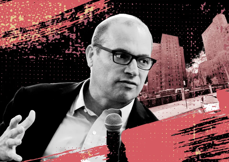 A&E’s Douglas Eisenberg and Riverton Square (Getty, Google Maps)