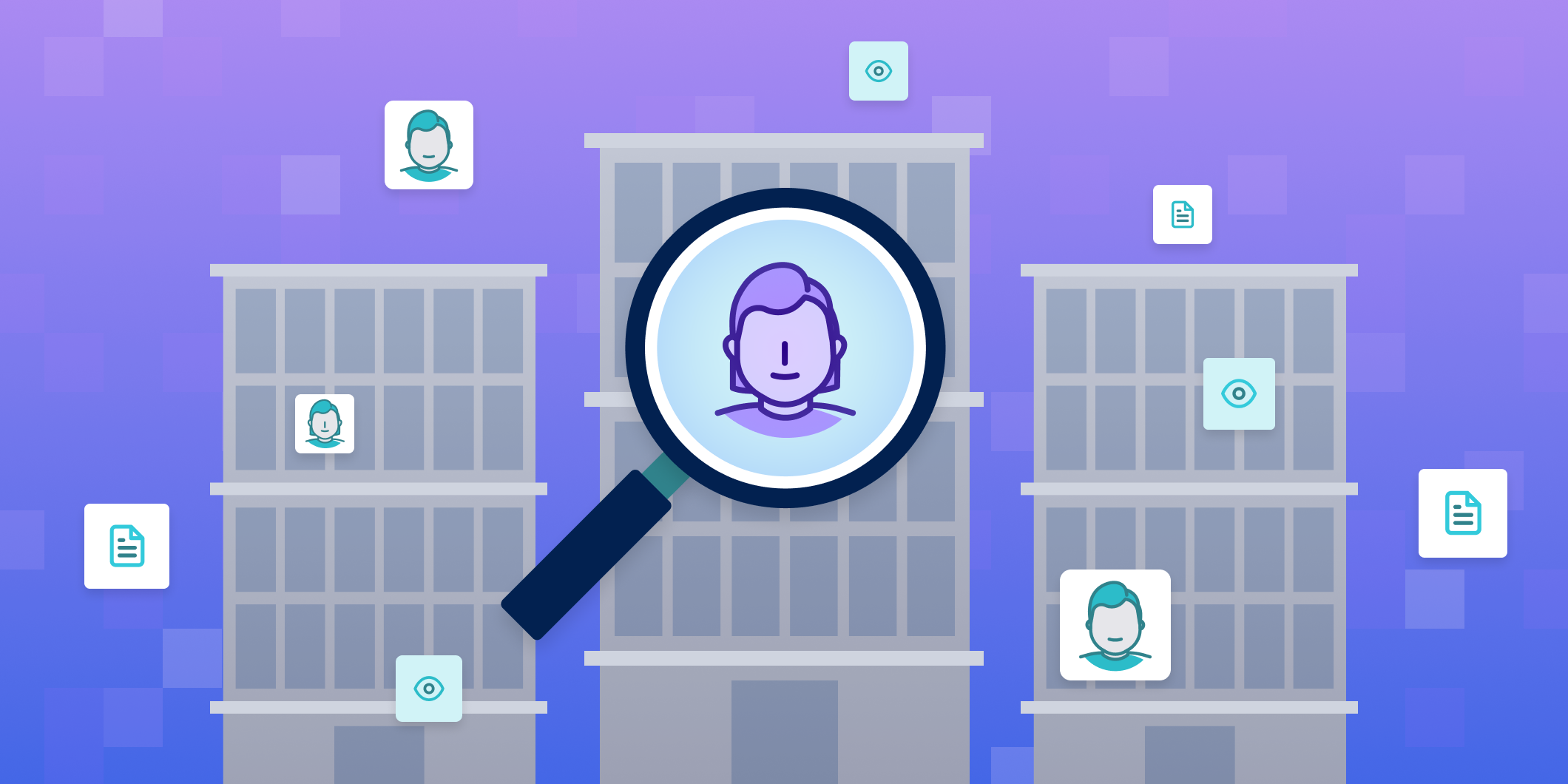 Image of a magnifying glass looking at fraud cases