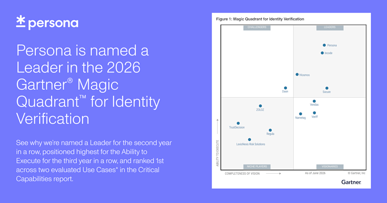 2026 Gartner® Magic Quadrant™ for Identity Verification