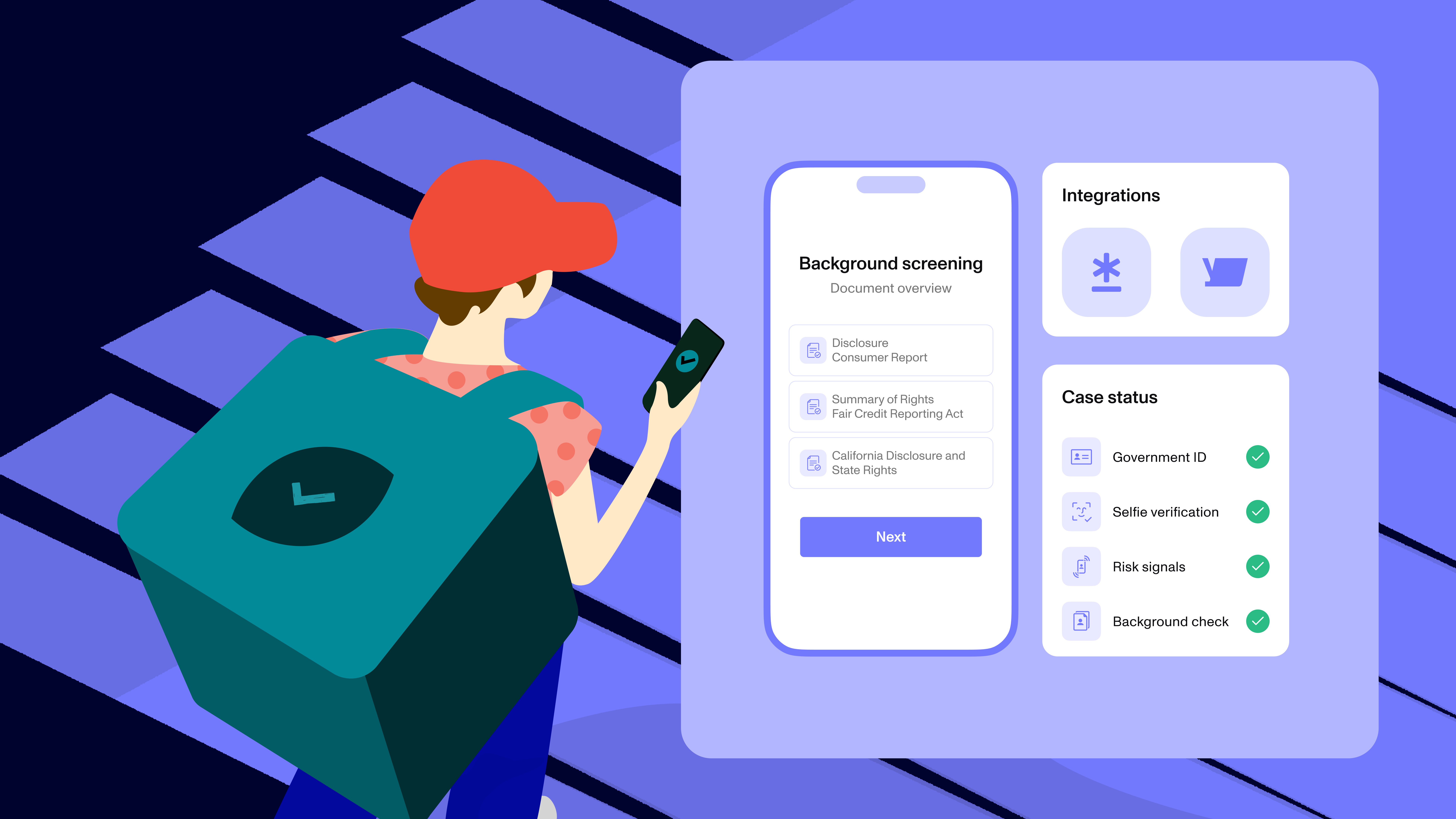 Onboard trustworthy workers faster with integrated identity verification and background checks