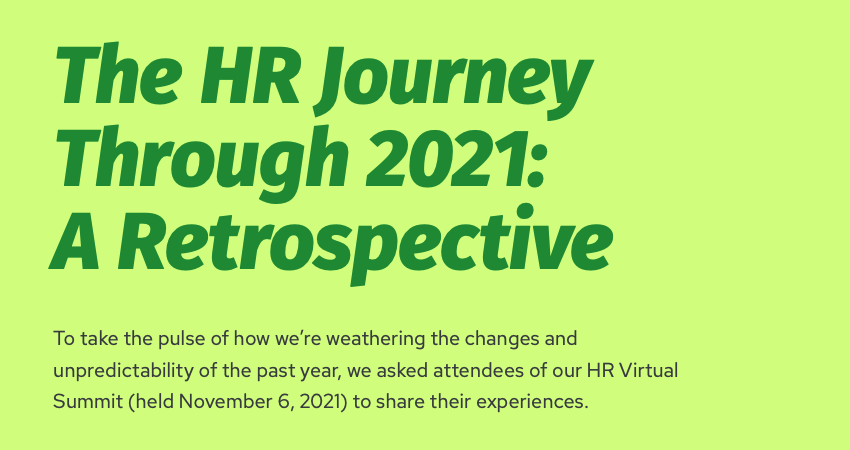 The HR Journey Through 2021: A Retrospective