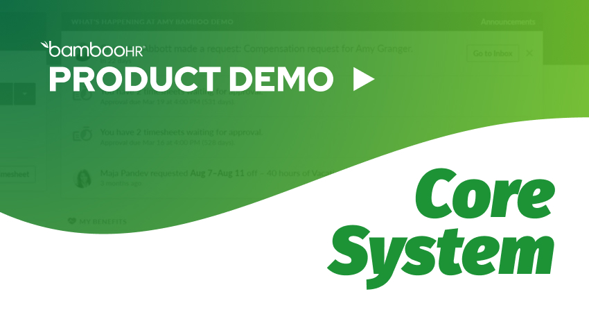 BambooHR Product Demo: Core System