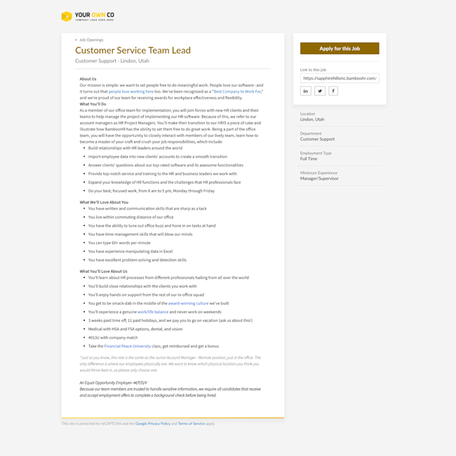 Applicant Tracking Software (ATS) Hiring System BambooHR
