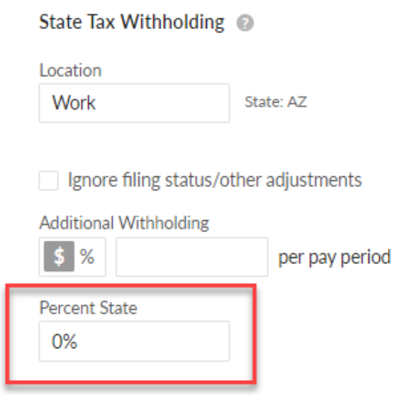 Arizona State Tax Percentage Change