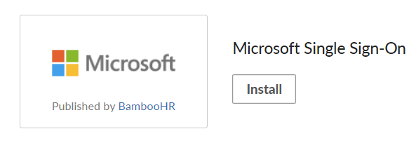 Microsoft SSO